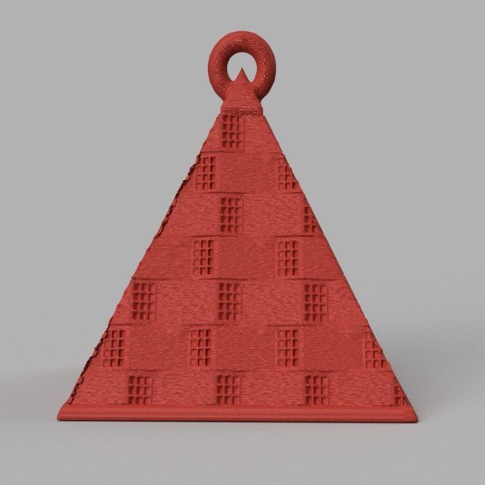 boule de noel triange X75 3d print 3D print model_27