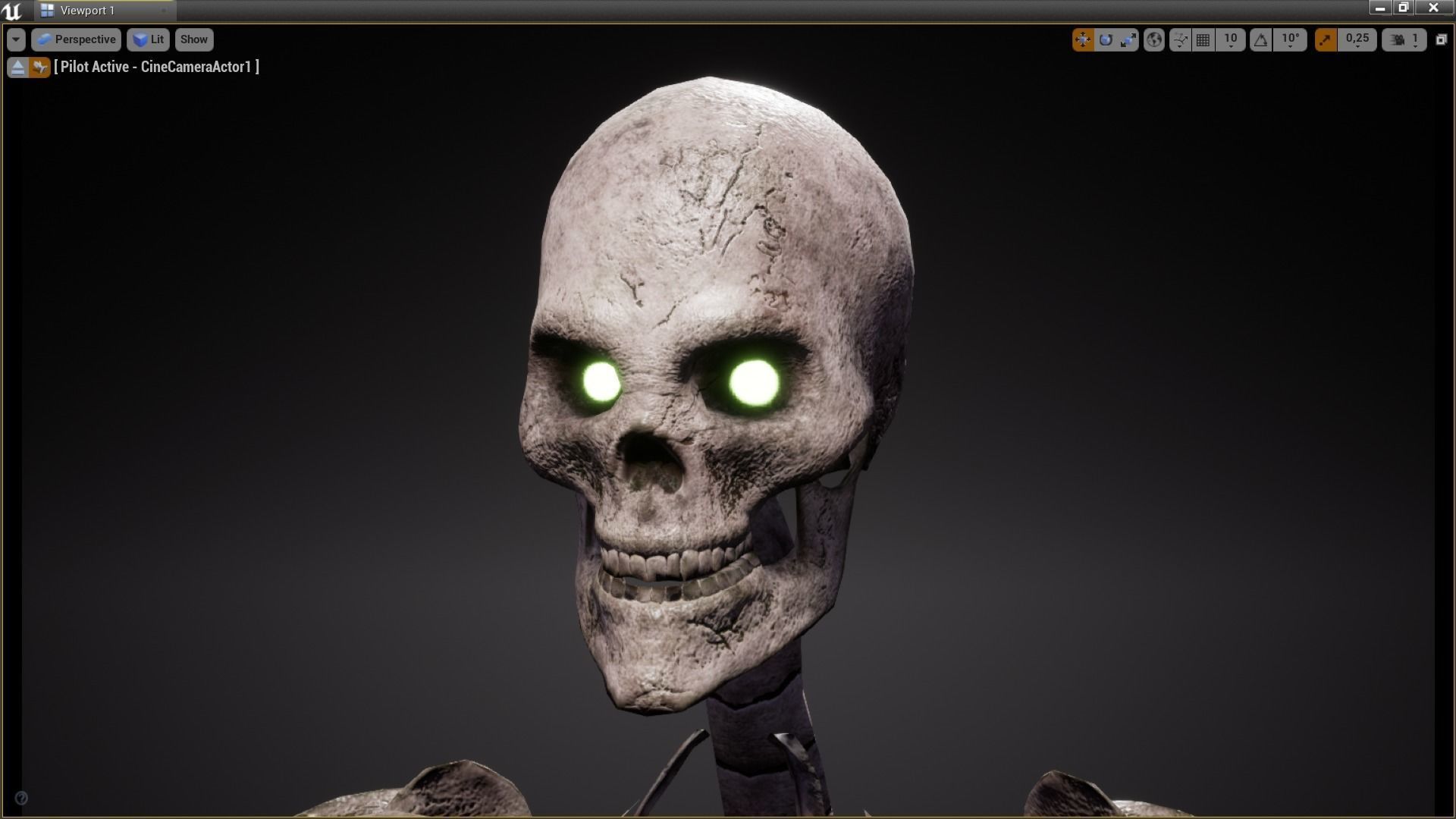 Skeleton spearman Low-poly 3D model_10