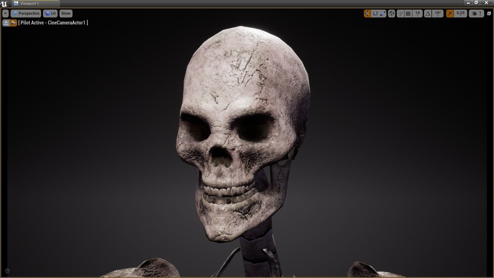 Skeleton spearman Low-poly 3D model_11