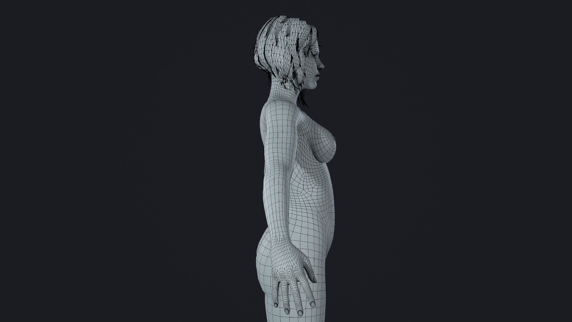 Character - Hero Female Body Base Low-poly 3D model_37
