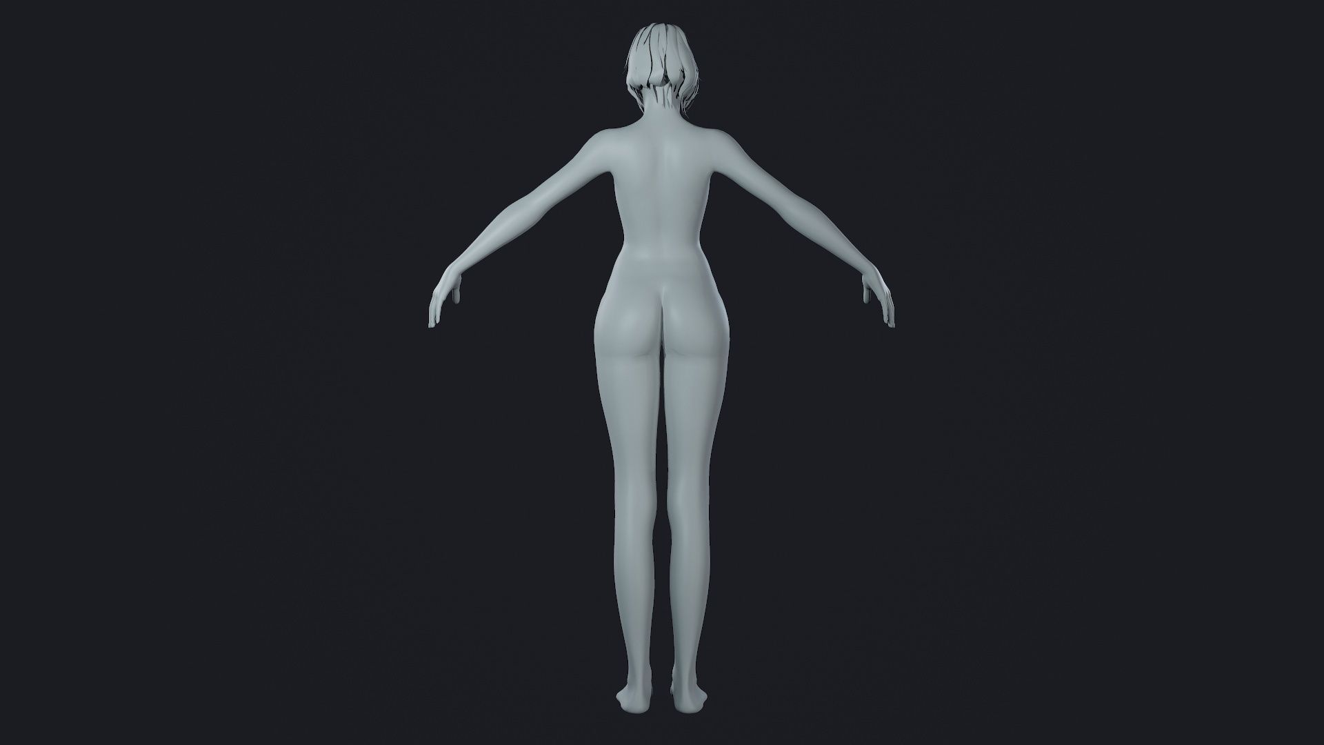 Character - Hero Female Body Base Low-poly 3D model_31