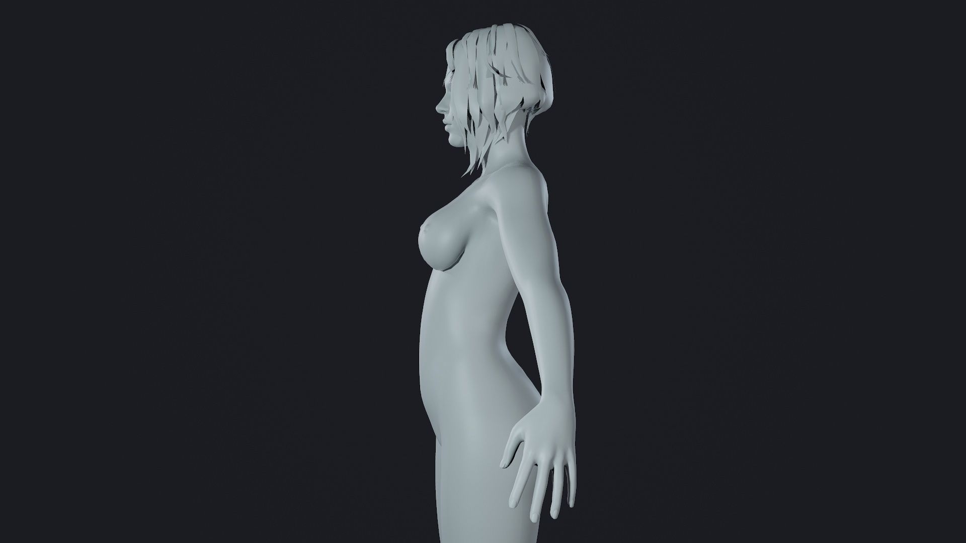 Character - Hero Female Body Base Low-poly 3D model_25
