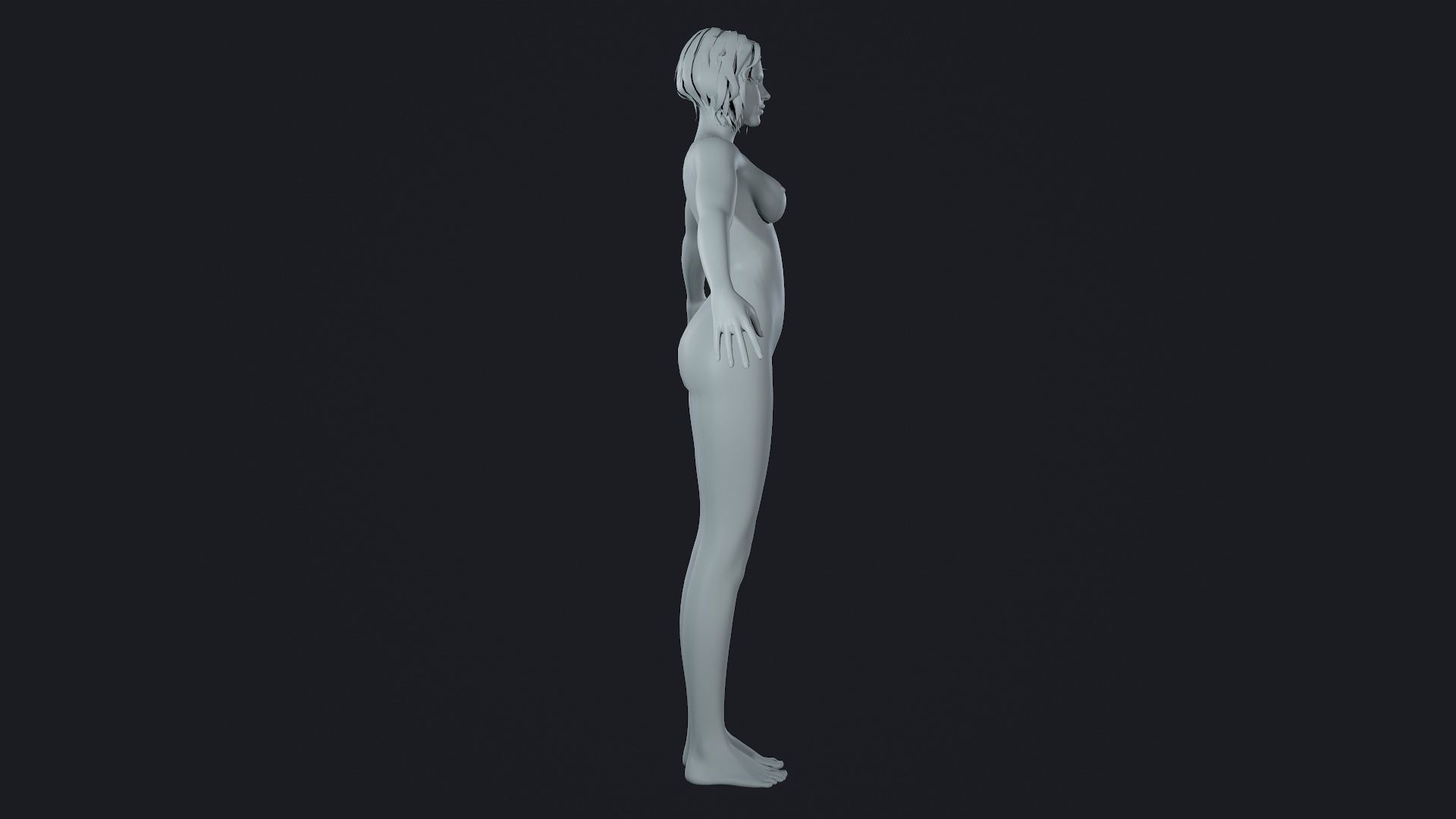 Character - Hero Female Body Base Low-poly 3D model_29