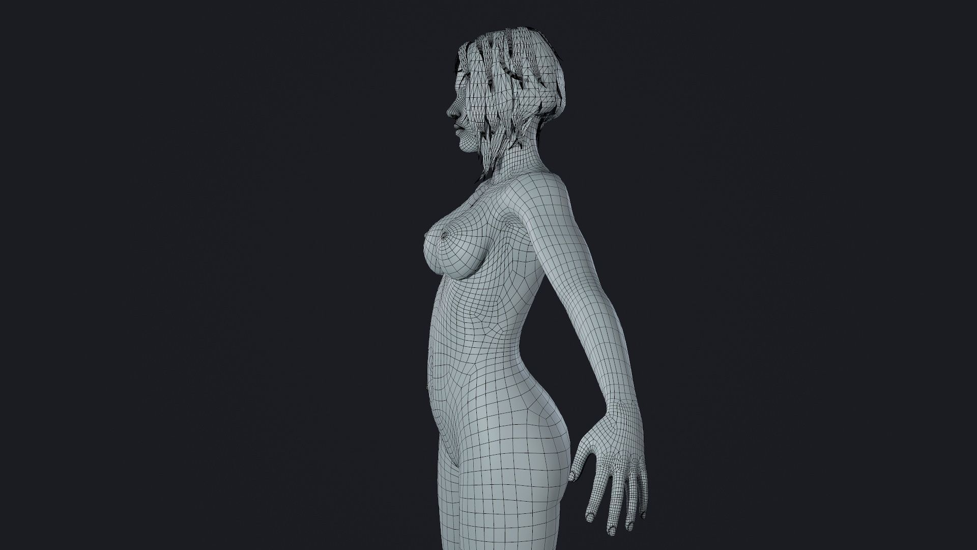 Character - Hero Female Body Base Low-poly 3D model_41