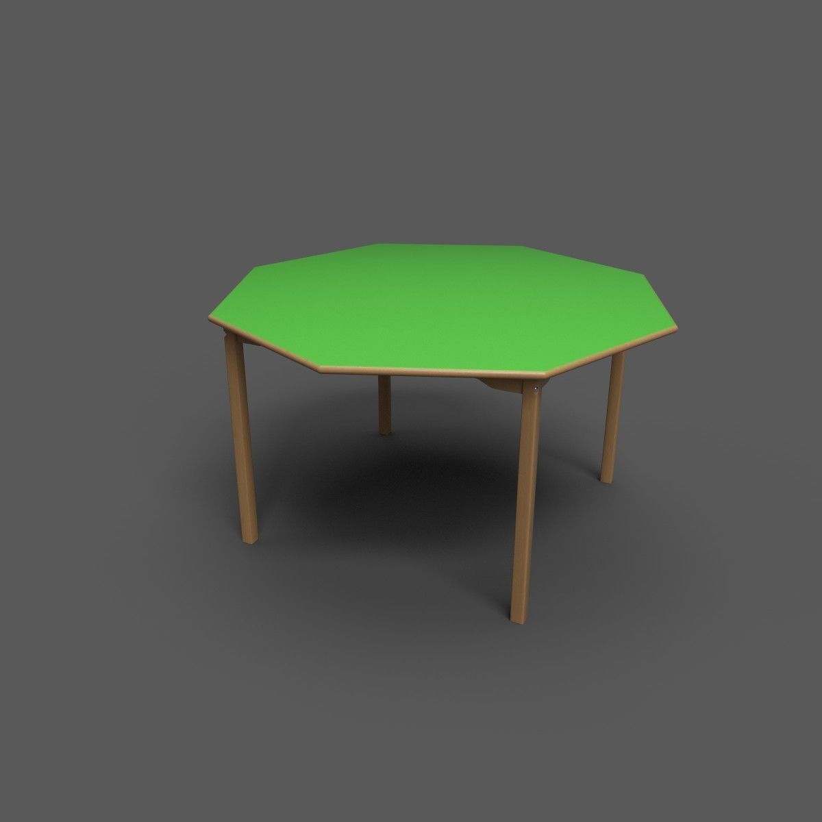 Laminate Top Kids Table Low-poly 3D model_3