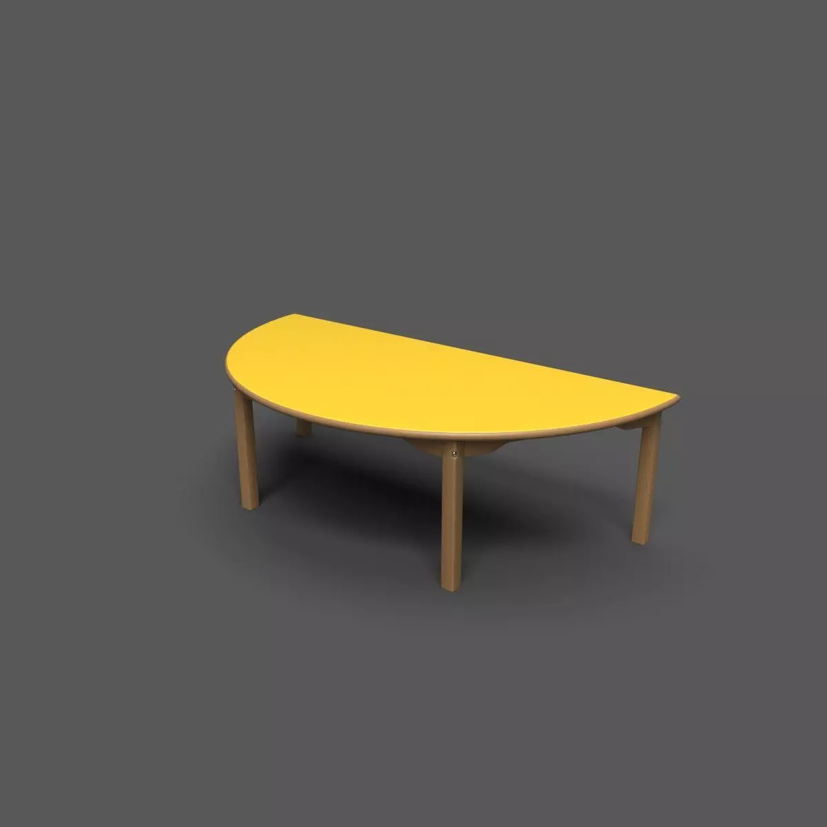 Laminate Top Kids Table Low-poly 3D model_0