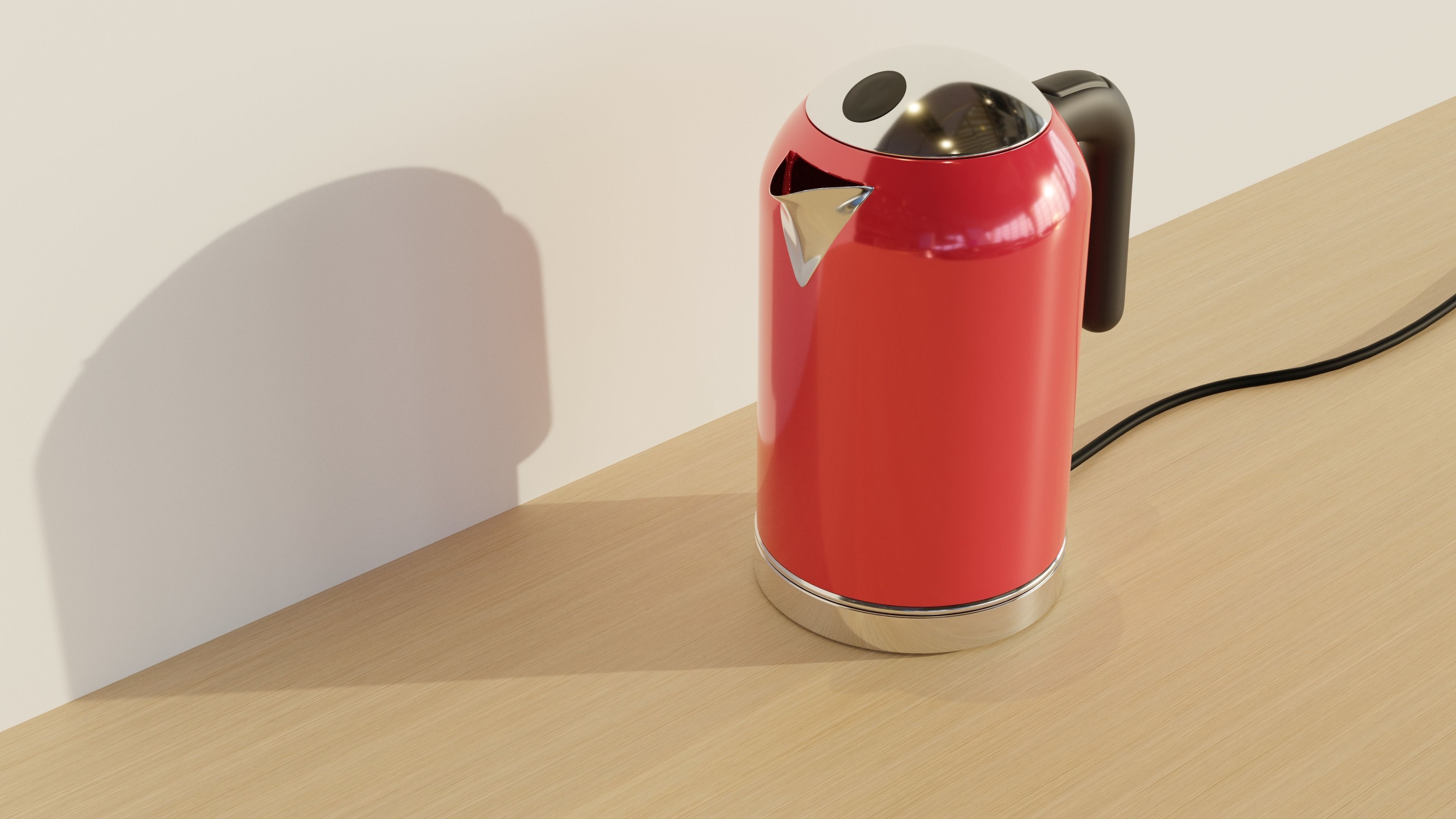 Cordless Electric Kettle 3D model_3