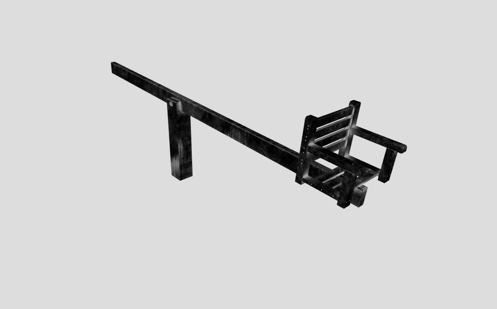 Ducking Stool Low-poly 3D model_16