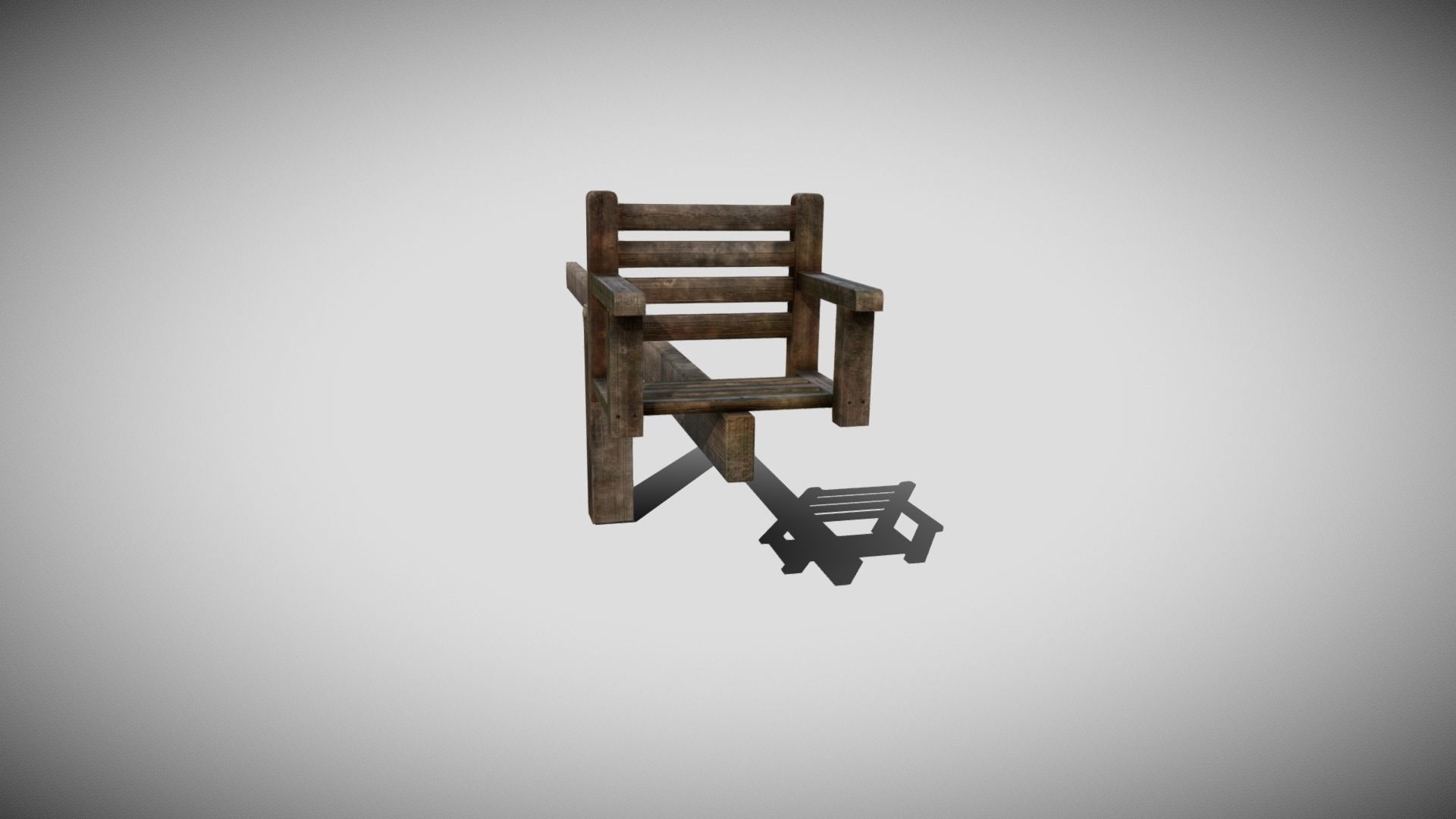 Ducking Stool Low-poly 3D model_3