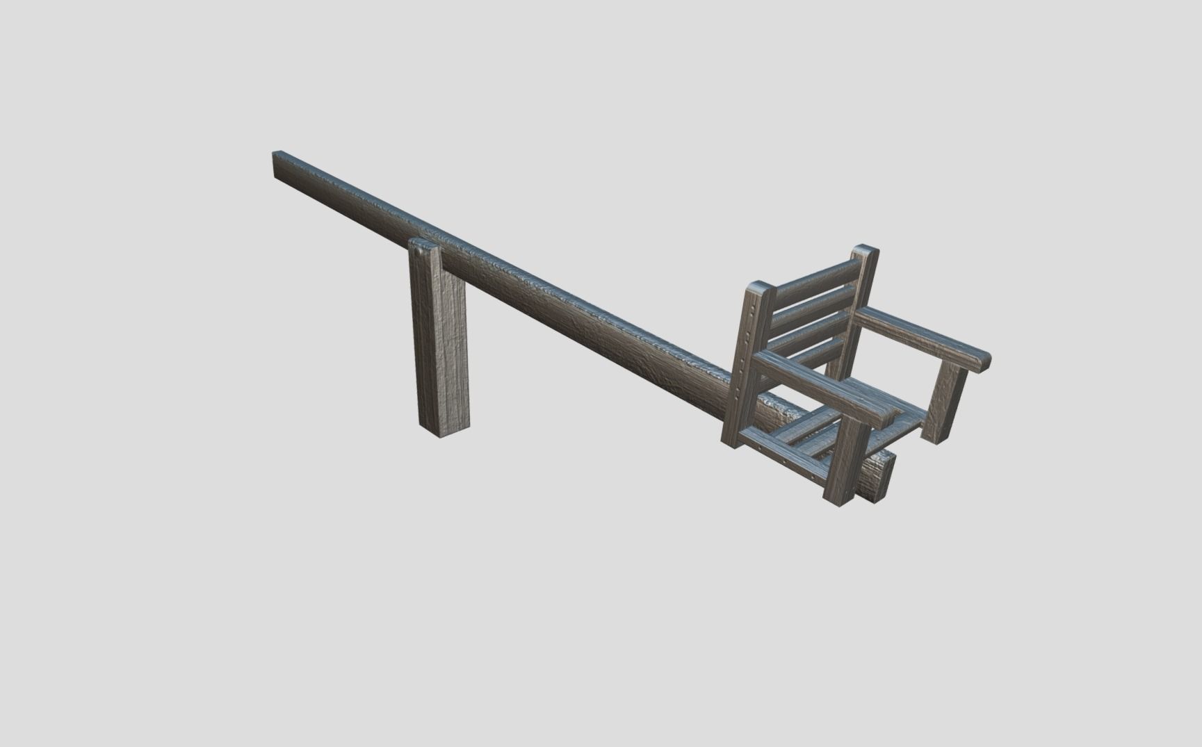 Ducking Stool Low-poly 3D model_15