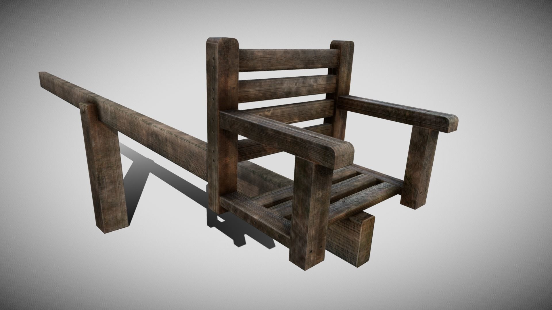 Ducking Stool Low-poly 3D model_7