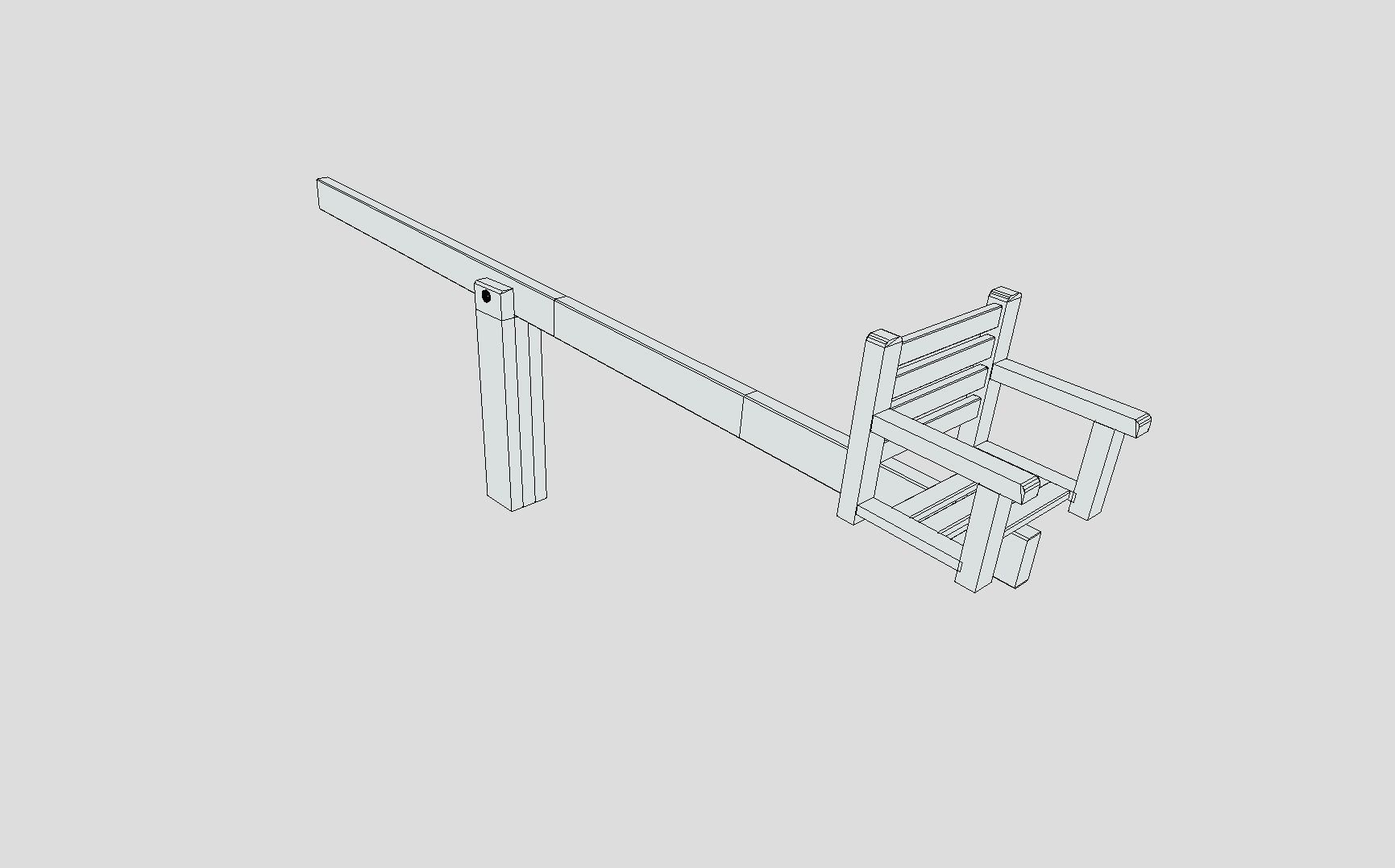 Ducking Stool Low-poly 3D model_14