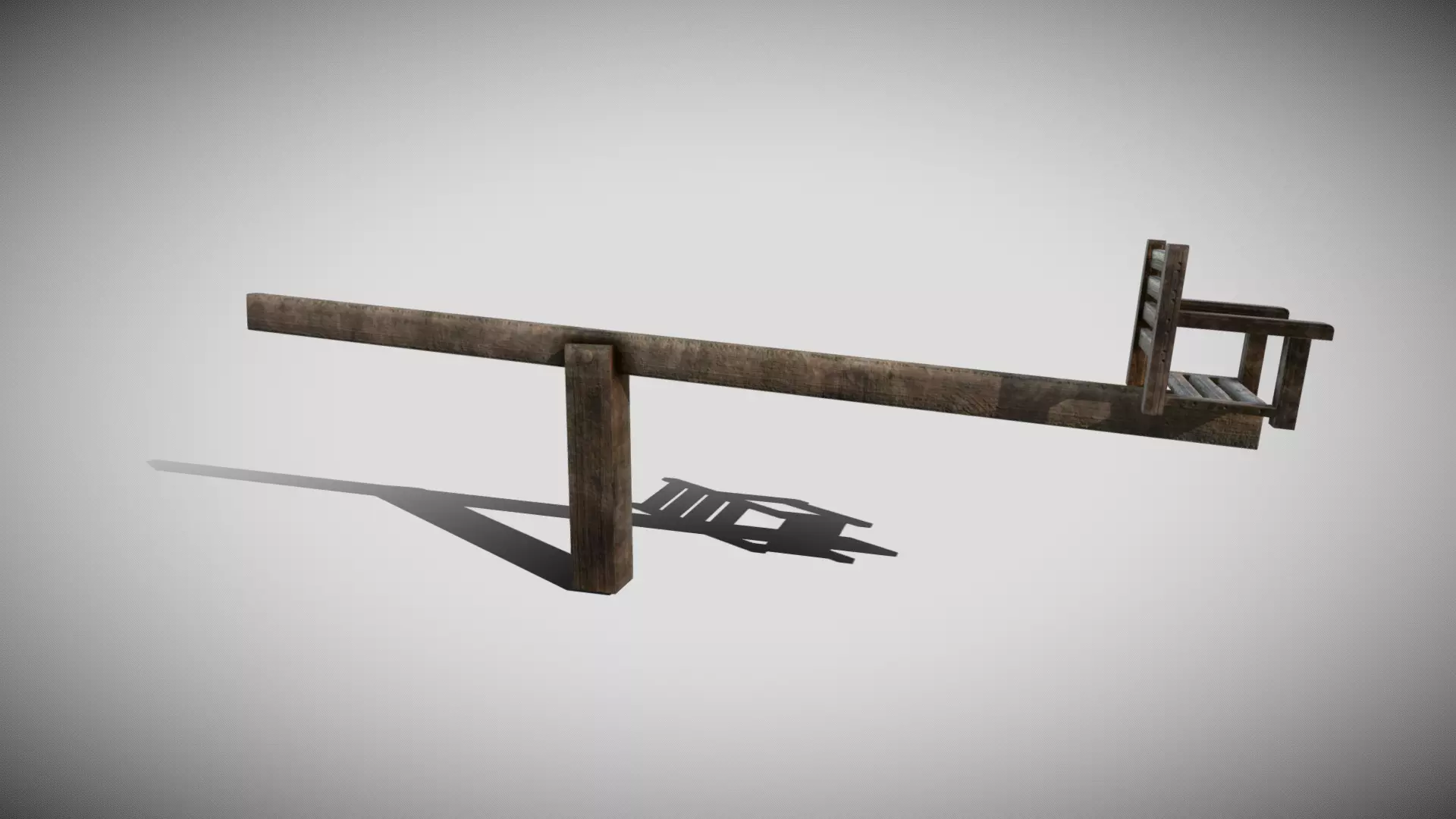 Ducking Stool Low-poly 3D model_0