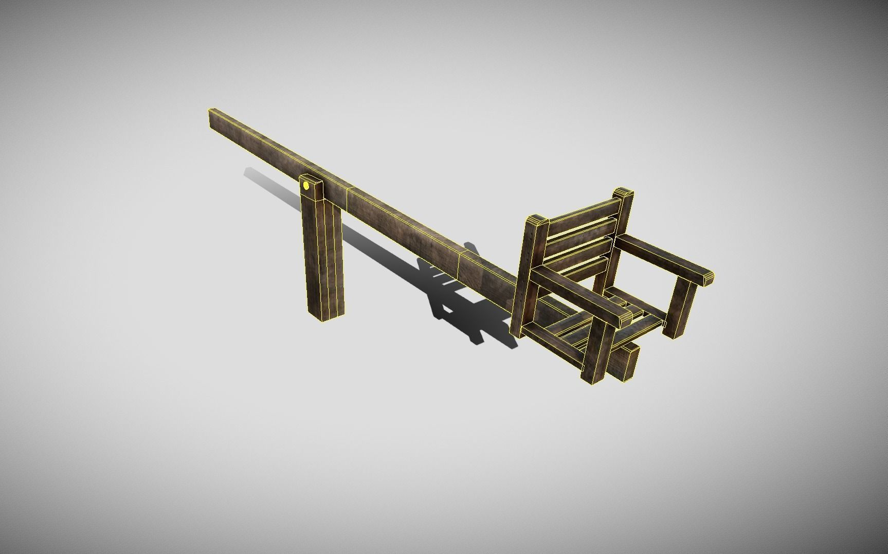 Ducking Stool Low-poly 3D model_17