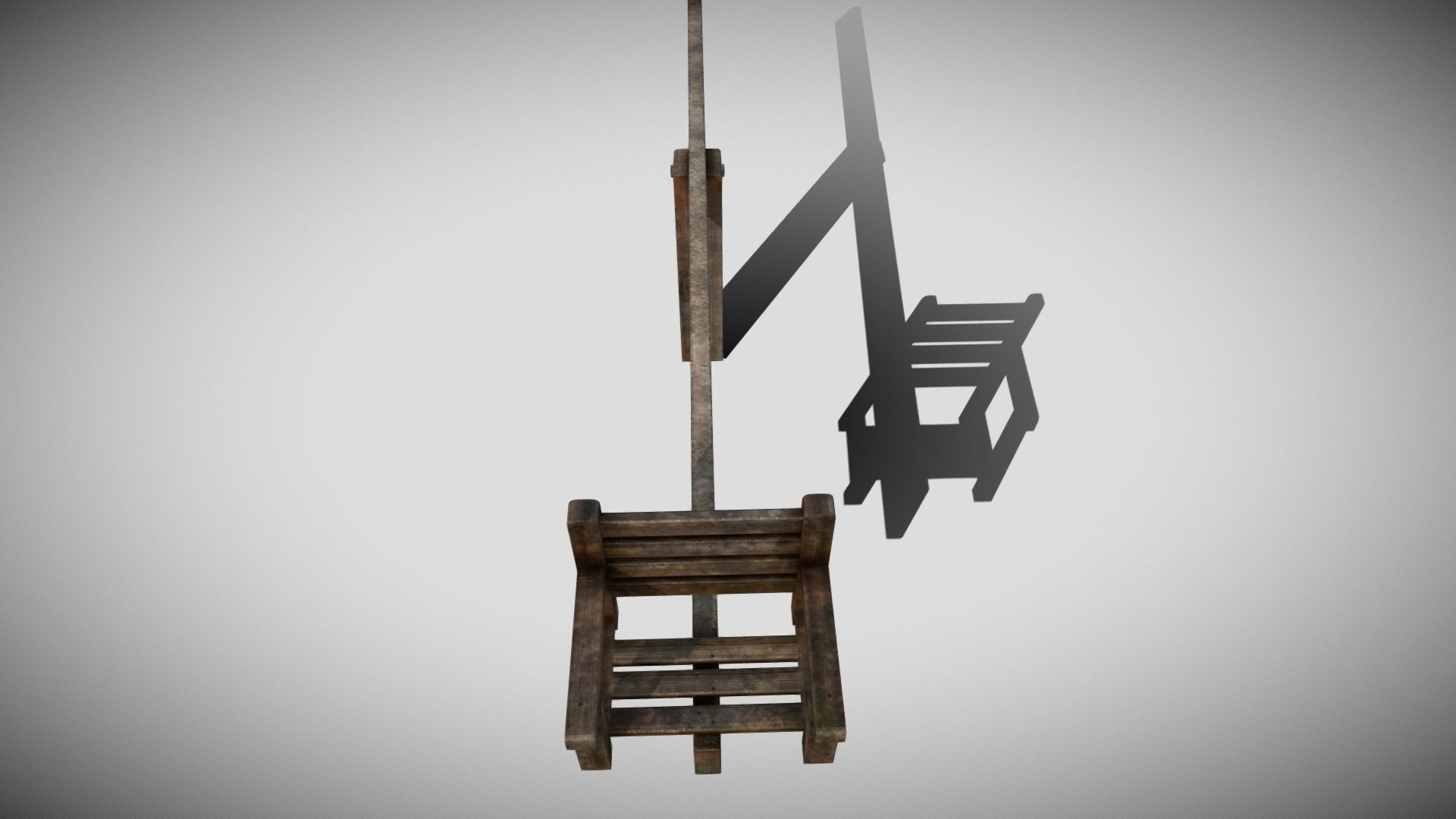 Ducking Stool Low-poly 3D model_6
