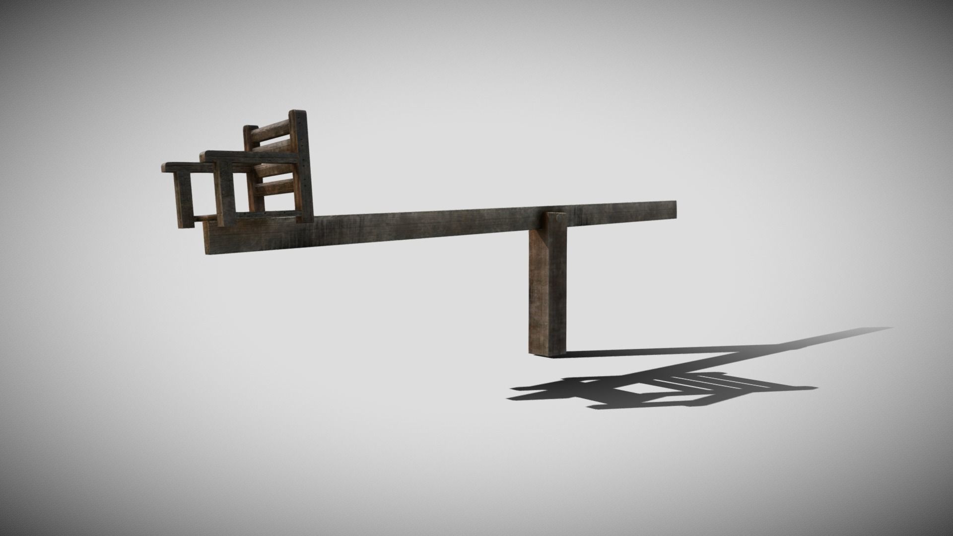 Ducking Stool Low-poly 3D model_4