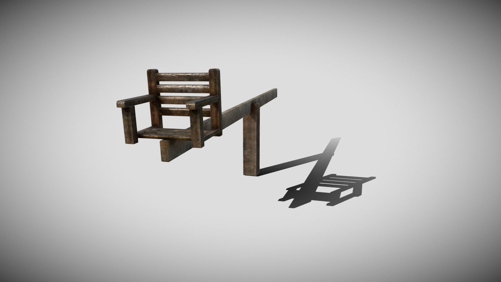 Ducking Stool Low-poly 3D model_1