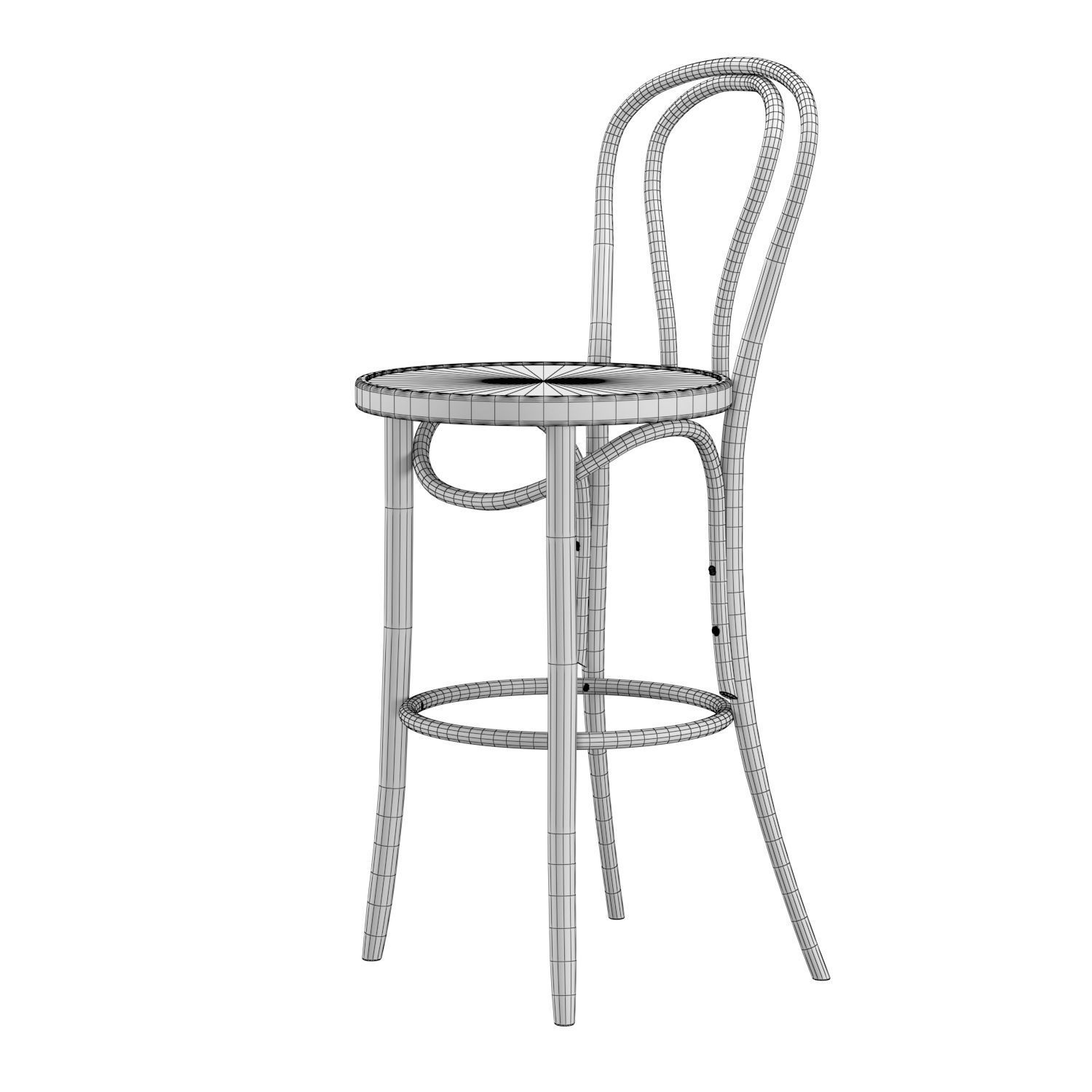 BENTWOOD BAR STOOL MODEL BST-18 3D model_4