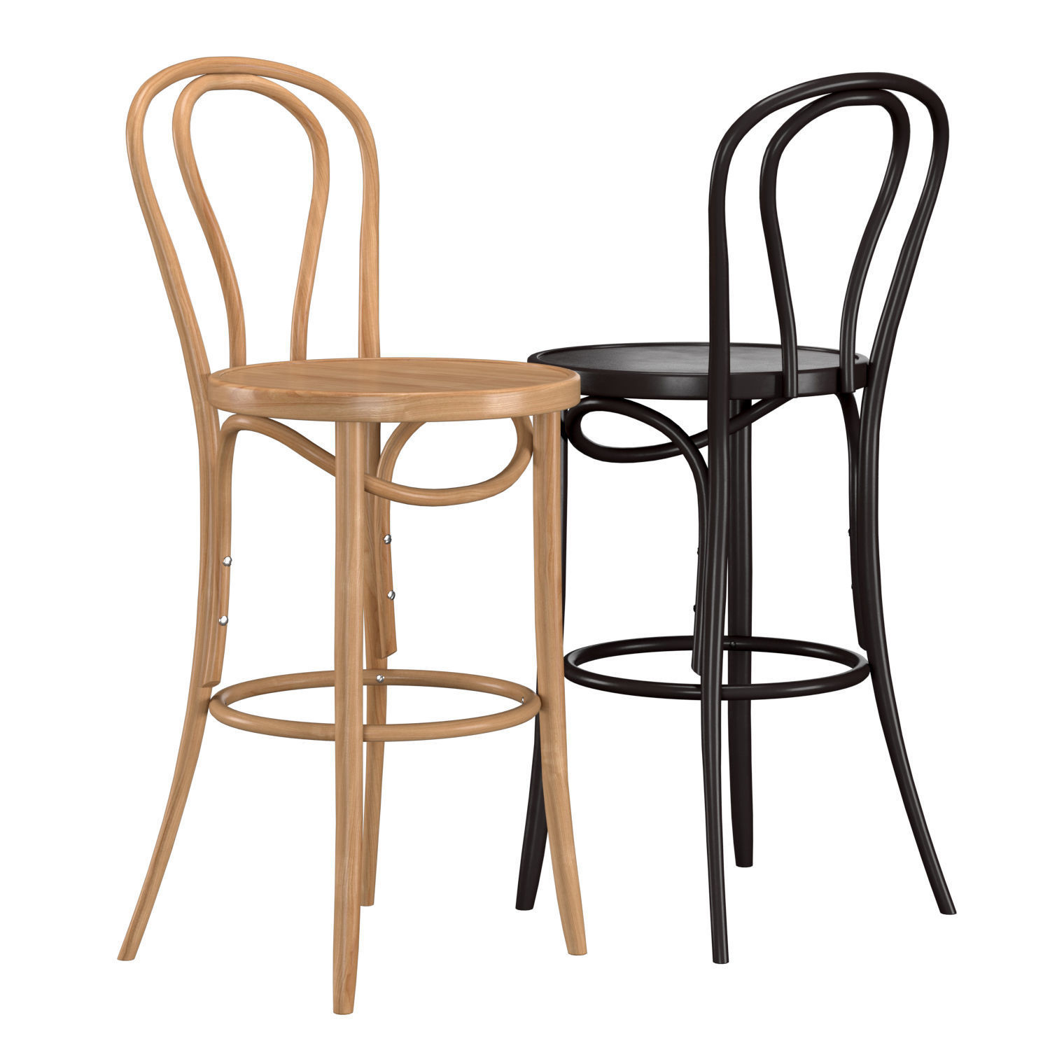 BENTWOOD BAR STOOL MODEL BST-18 3D model_1
