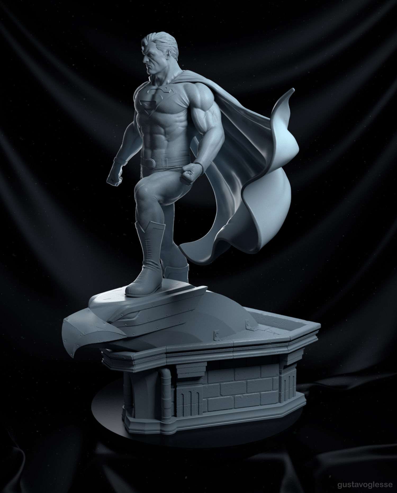 Superman - Statue 3D print model_6