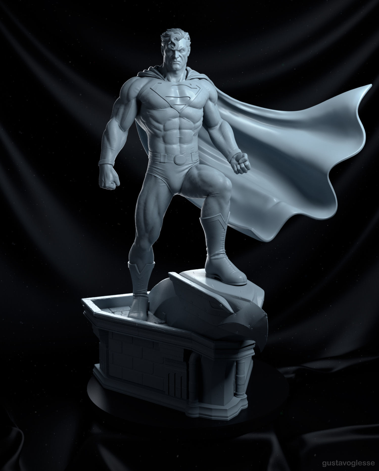 Superman - Statue 3D print model_4