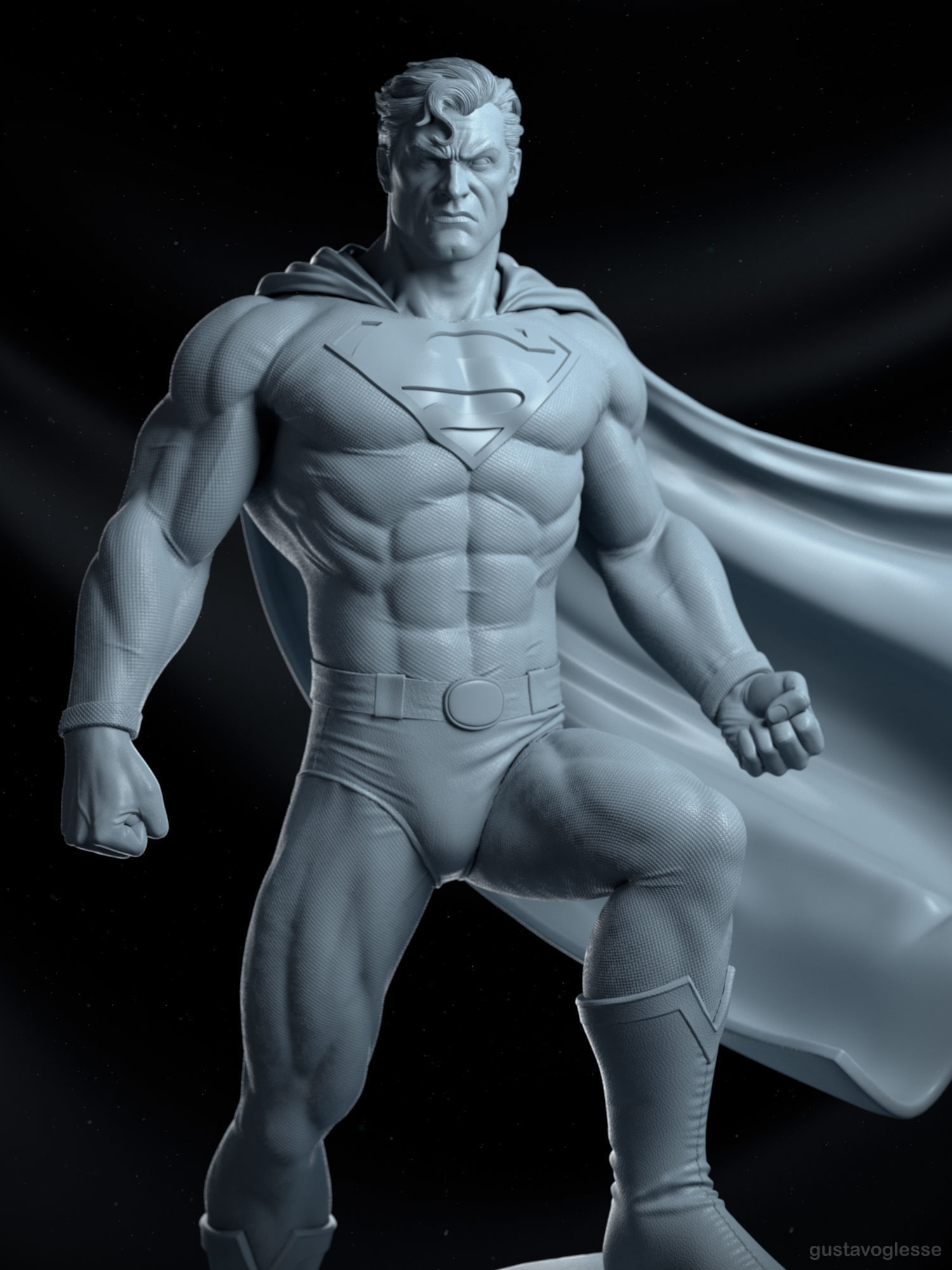 Superman - Statue 3D print model_3