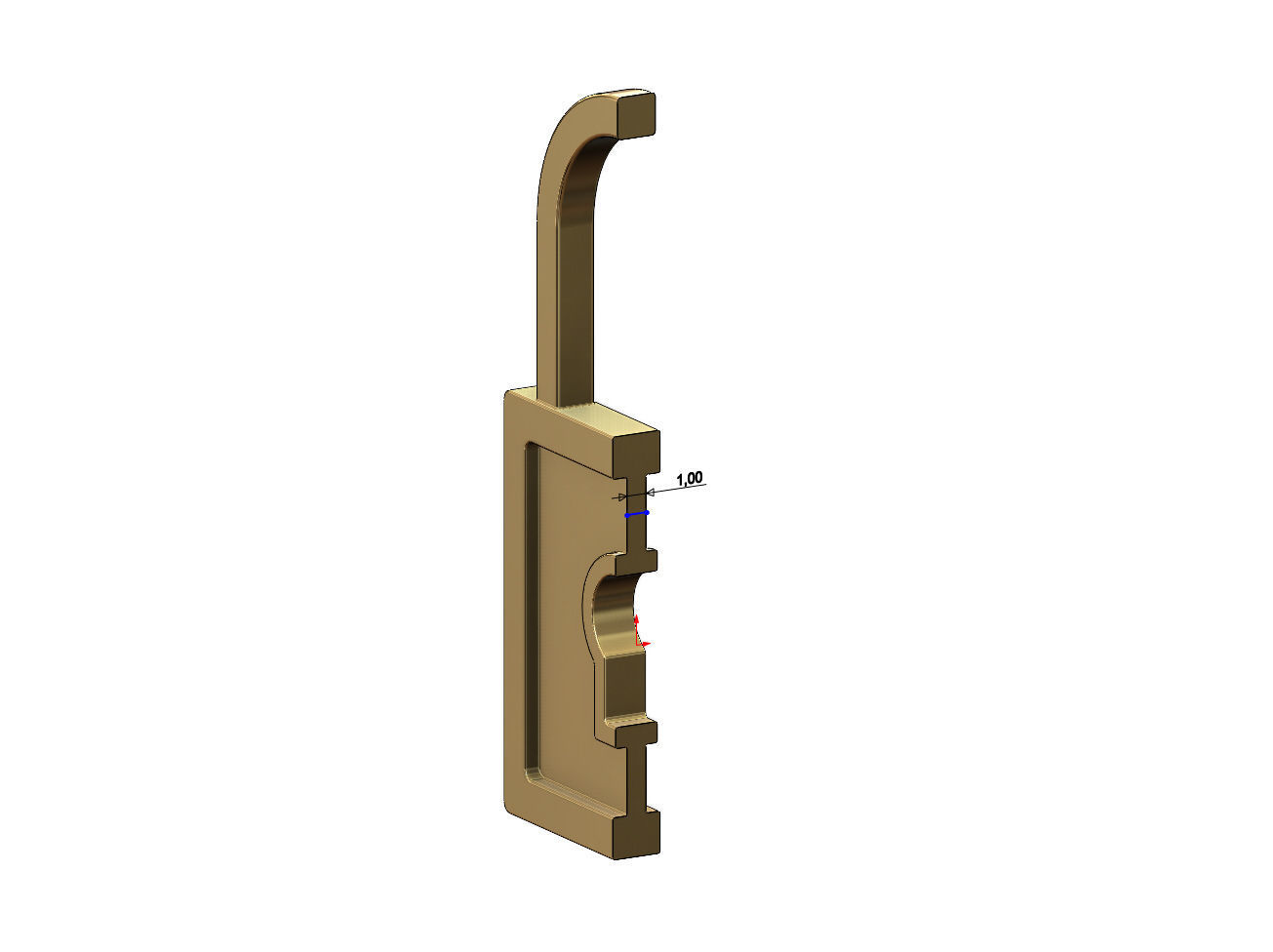 Square Lock Pendant and Charm 3D print model_7