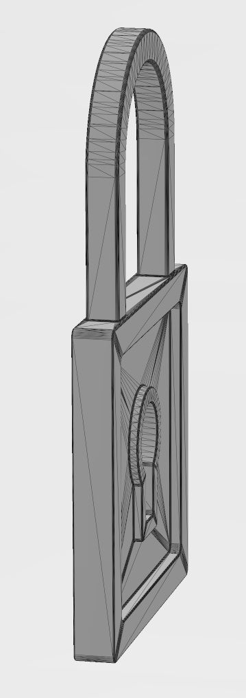 Square Lock Pendant and Charm 3D print model_14