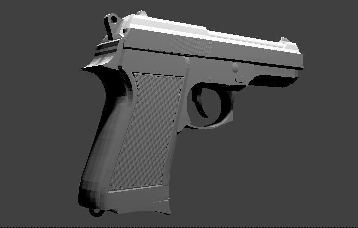 Pistol 3d model for free Free 3D model_2