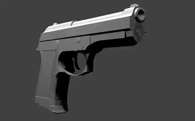 Pistol 3d model for free