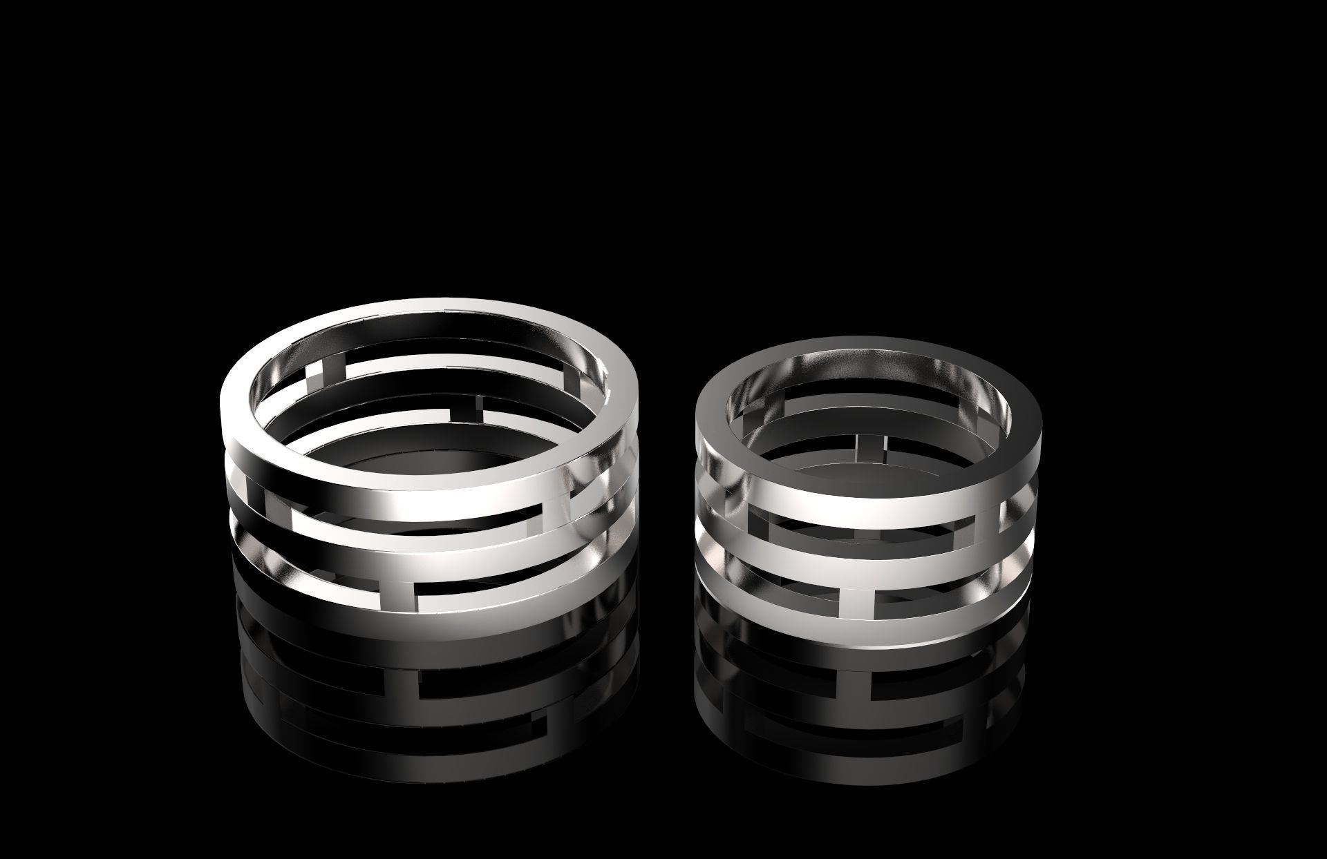 Wedding Rings  3D print model_4