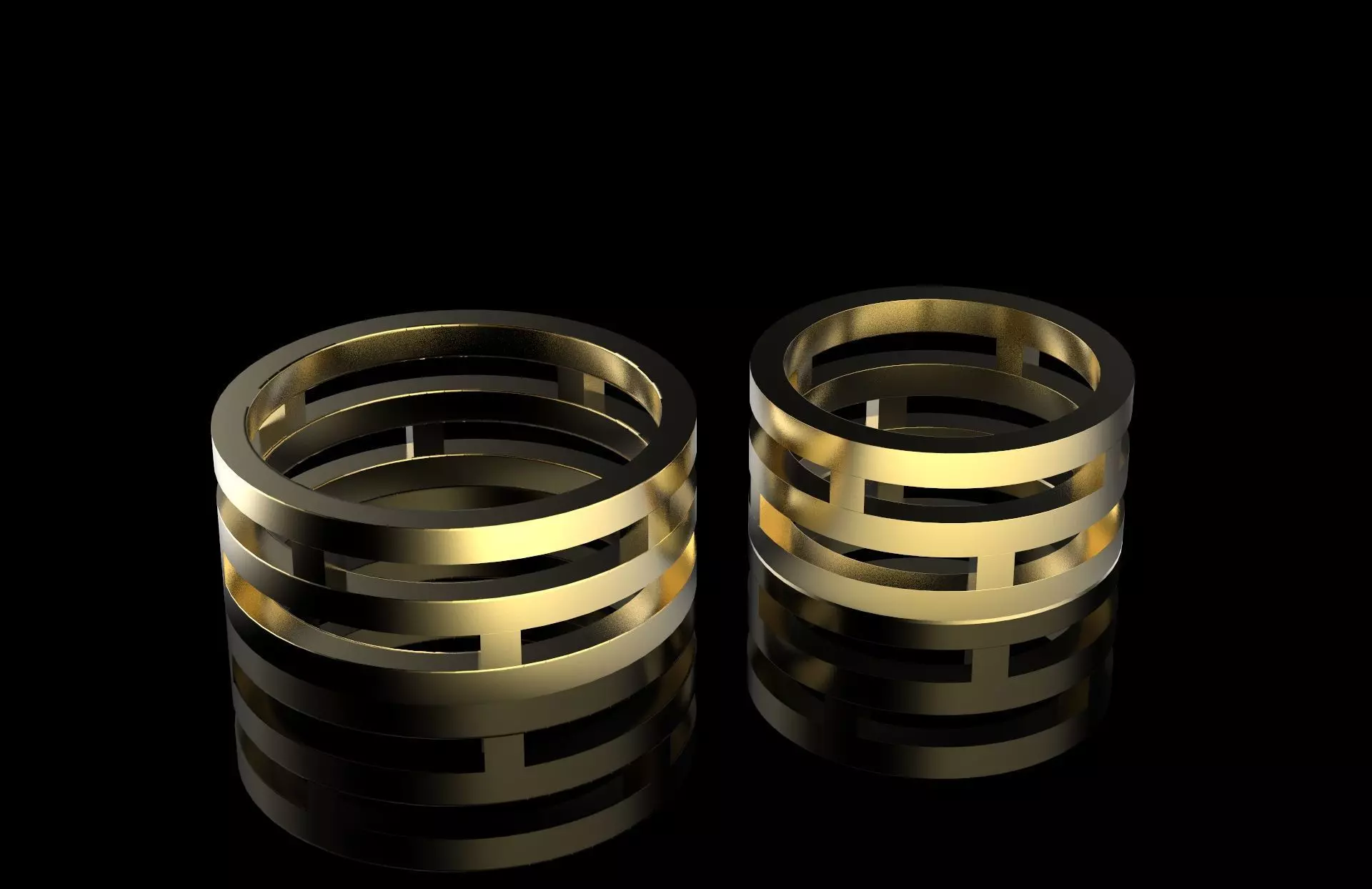 Wedding Rings  3D print model_0