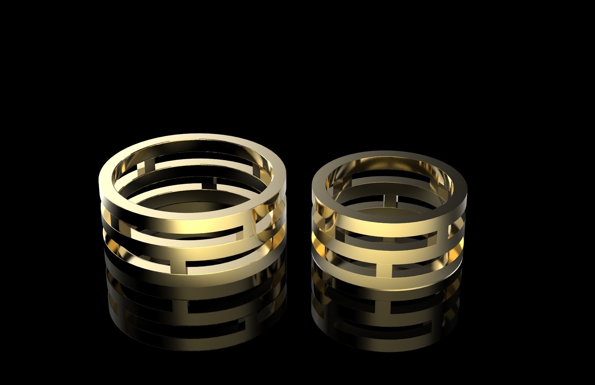 Wedding Rings  3D print model_3