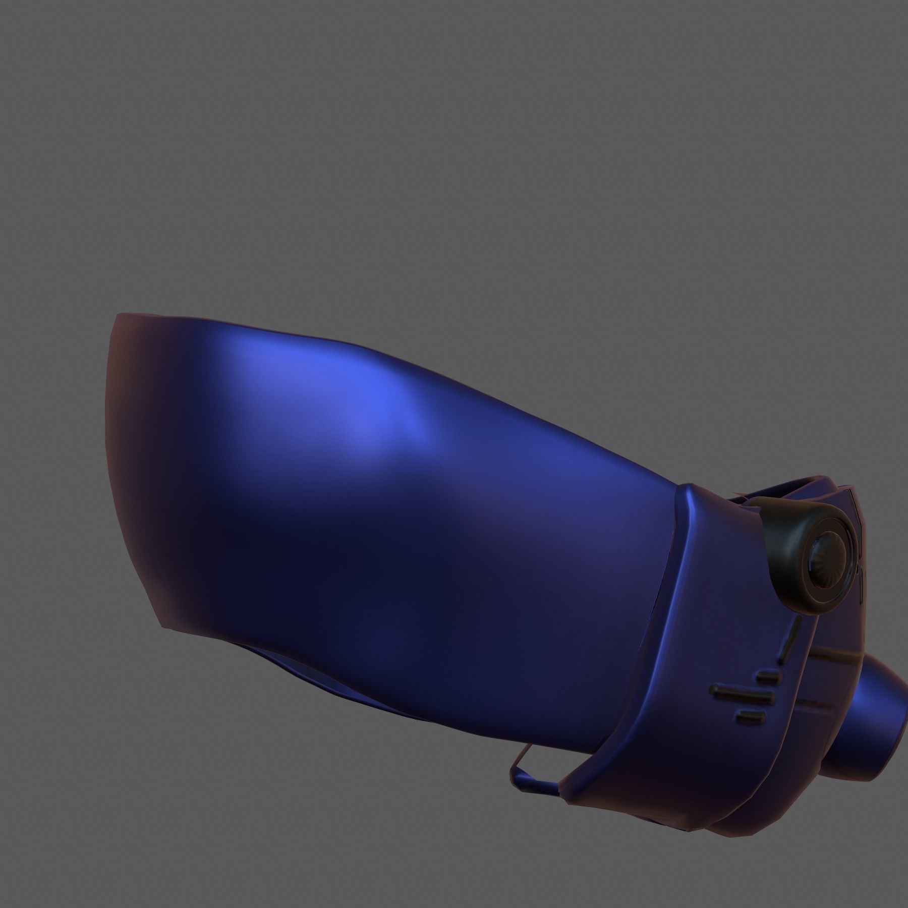 Gas mask helmet 3d model scifi Low-poly  Low-poly 3D model_5