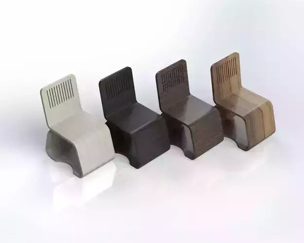 Wooden chairs 3D models