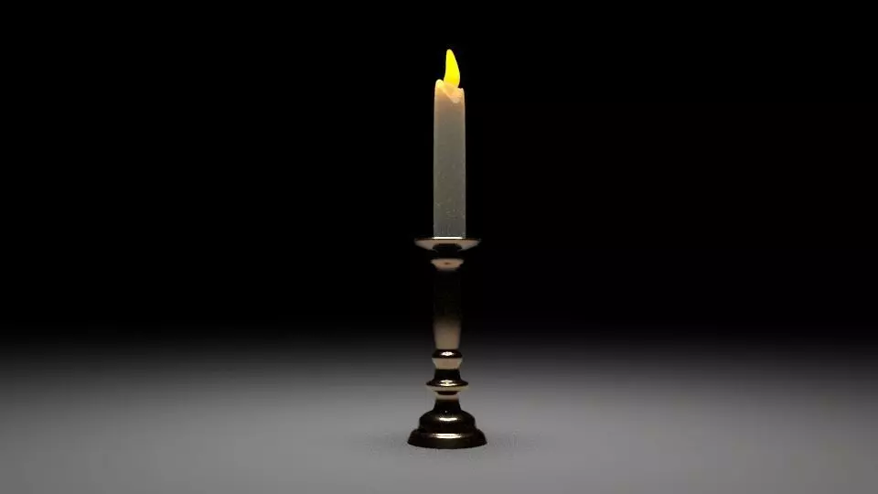 candle Free 3D model_0