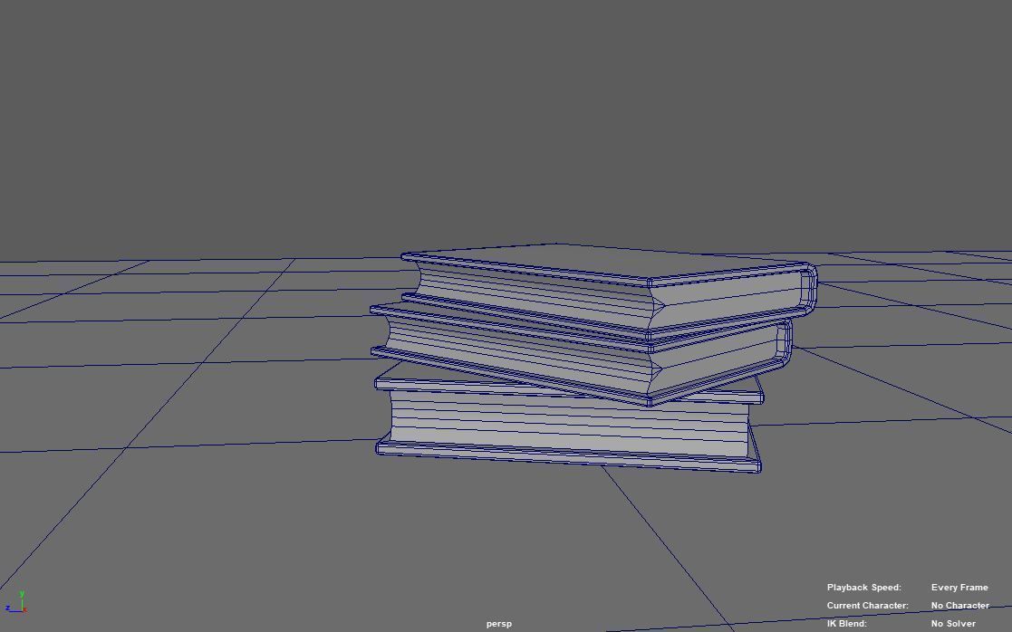 pile of books Free 3D model_1