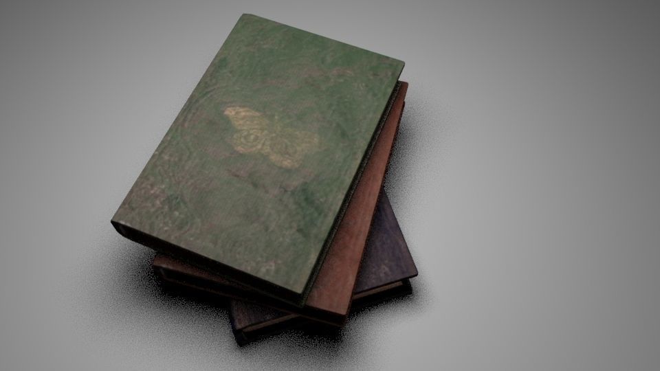 pile of books Free 3D model_3