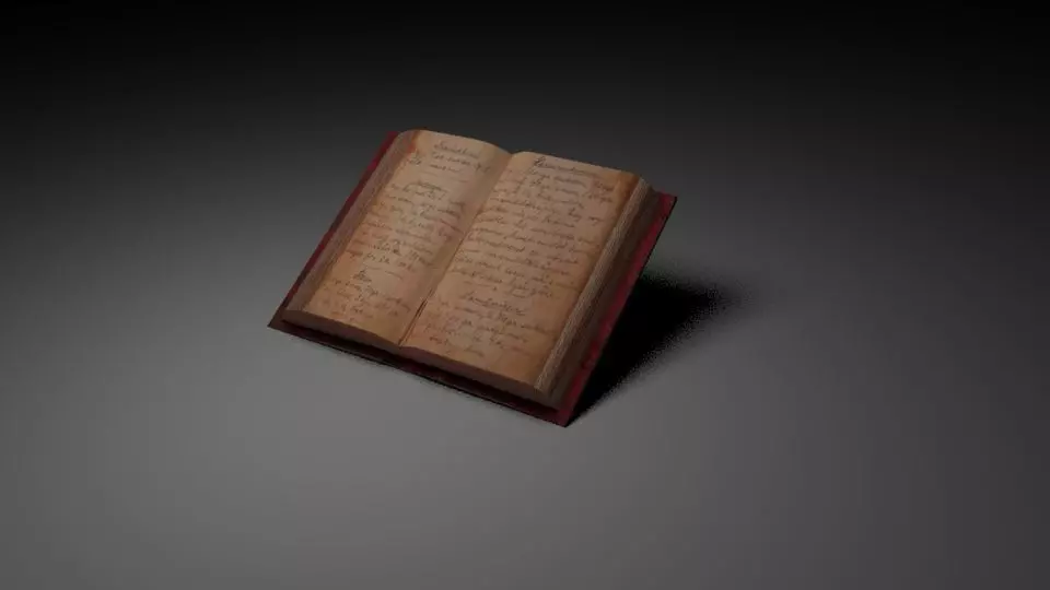 open book Free 3D model_0