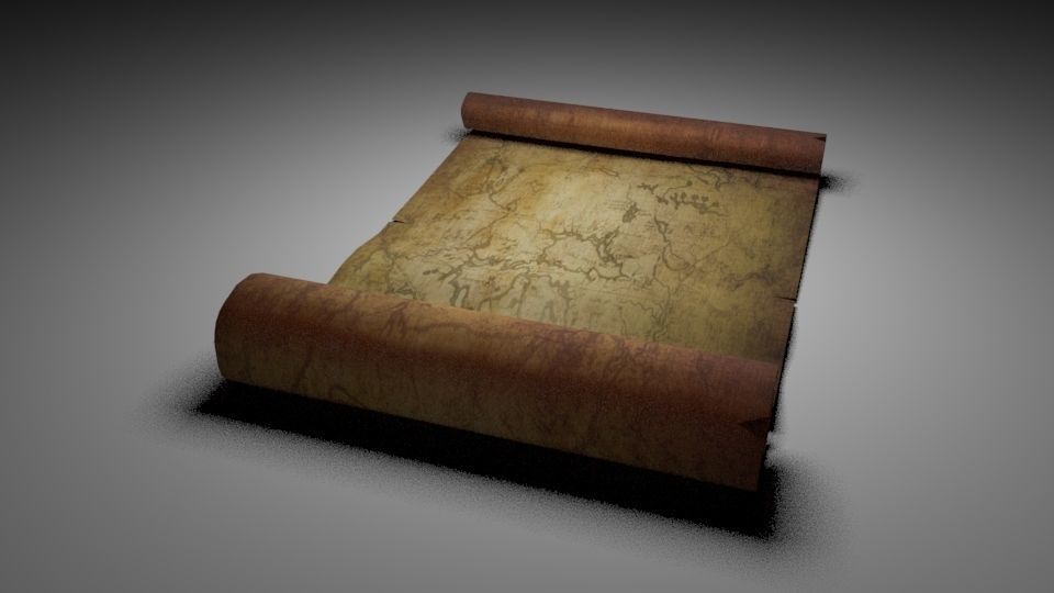 parchemin scroll Free 3D model_1