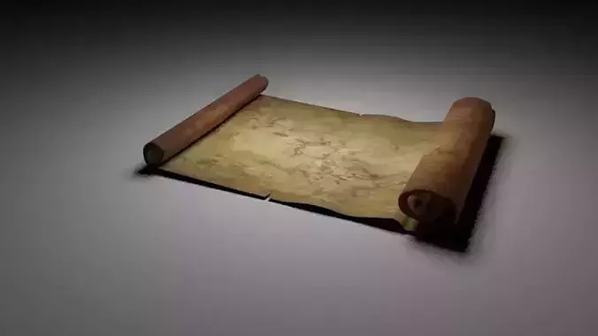parchemin scroll Free 3D model