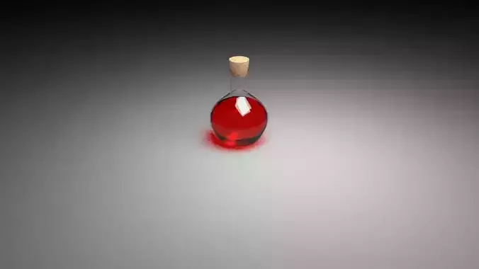 red flask Free 3D model
