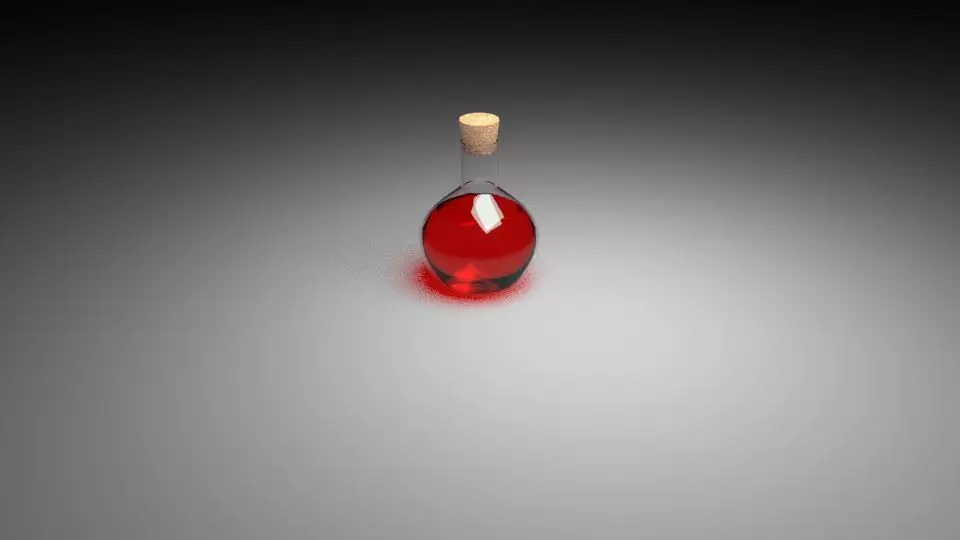 red flask Free 3D model_0