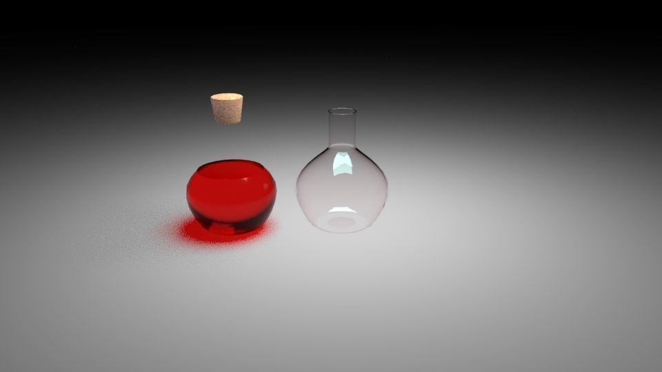 red flask Free 3D model_1