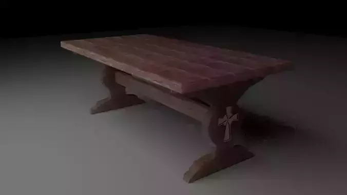 wooden table Free 3D model