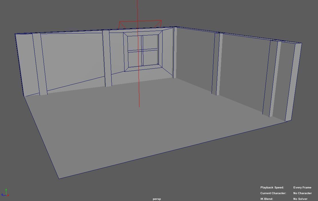 empty room Free 3D model_2