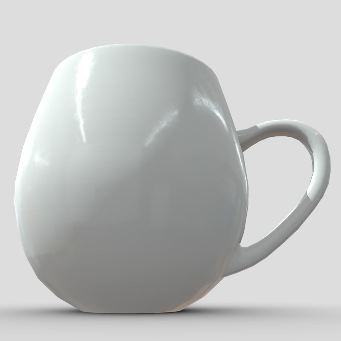 Mug 4 coffee cup Low-poly 3D model_10