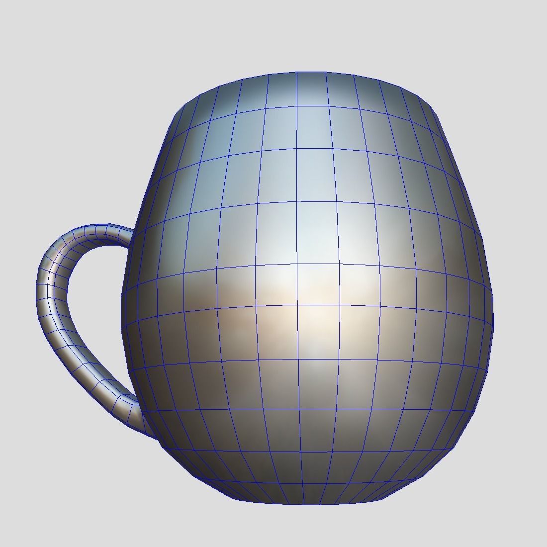 Mug 4 coffee cup Low-poly 3D model_9
