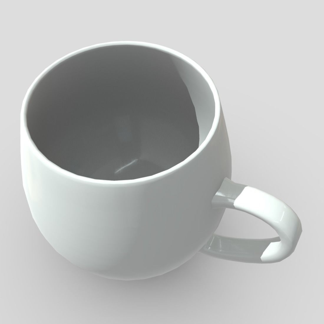 Mug 4 coffee cup Low-poly 3D model_4