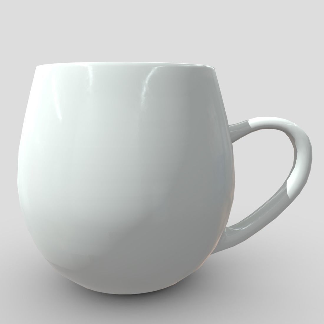 Mug 4 coffee cup Low-poly 3D model_2
